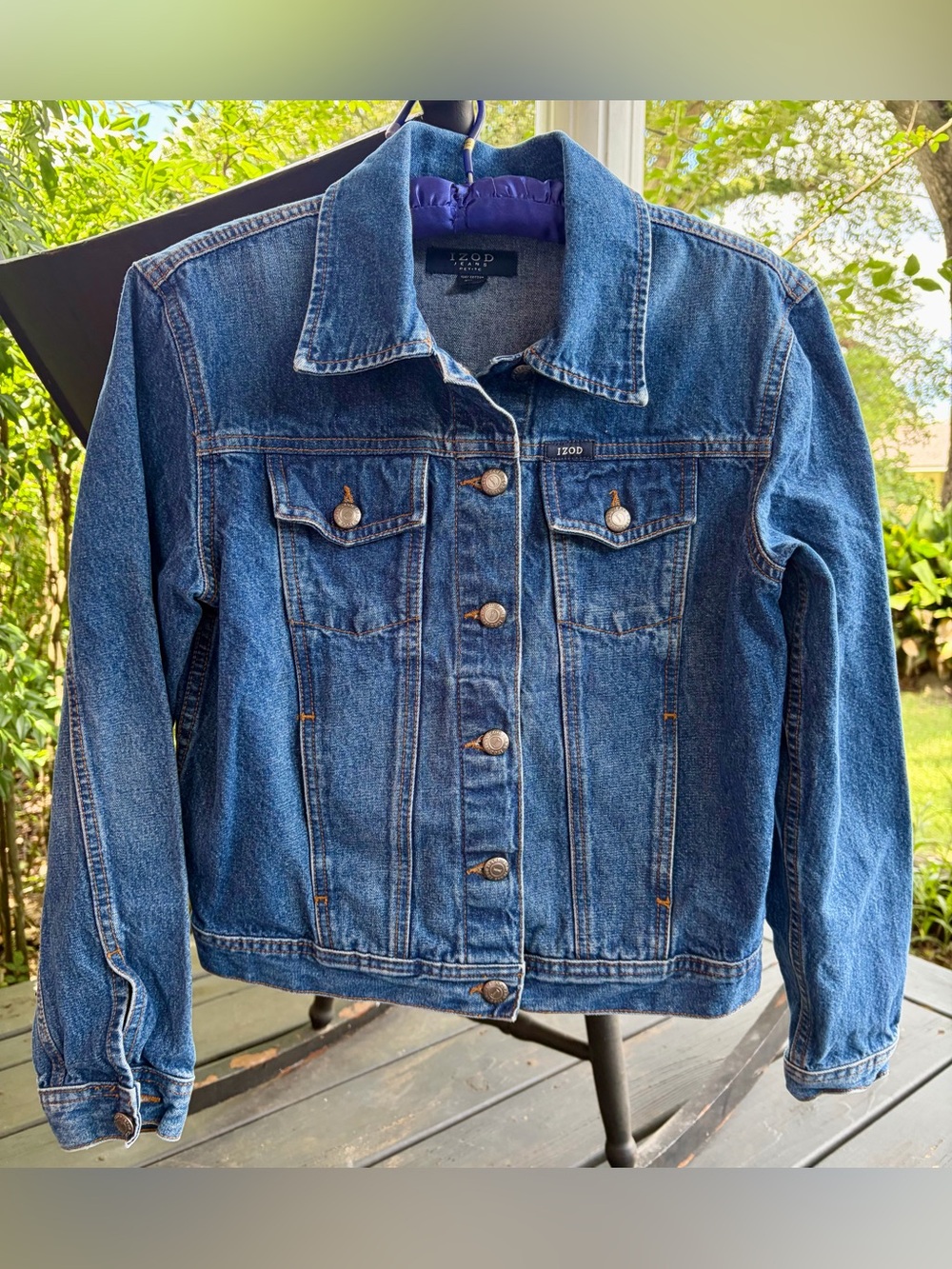 EUC!! Y2K Classic IZOD Women's Denim Jacket - Size Petite Medium